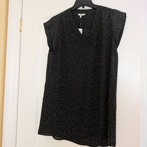 Black and White Polka Dot Top Reitmans Size Medium Bnwt